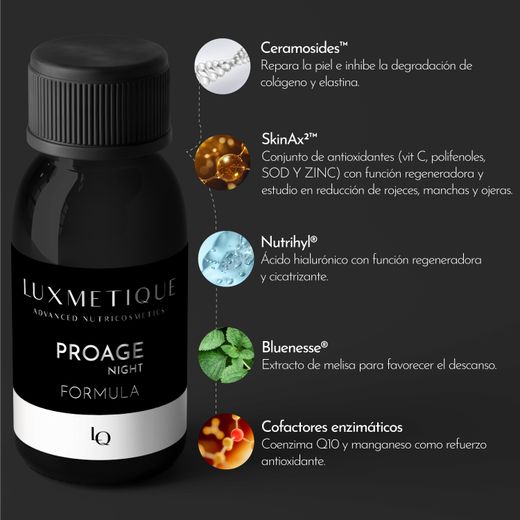 Luxmetique Proage Night Formula 15 viales bebibles