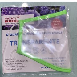 Transparente waschbare Maske für Erwachsene