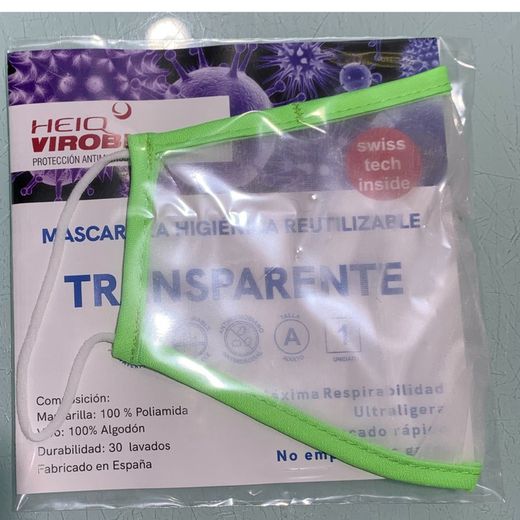 Transparente waschbare Maske für Erwachsene
