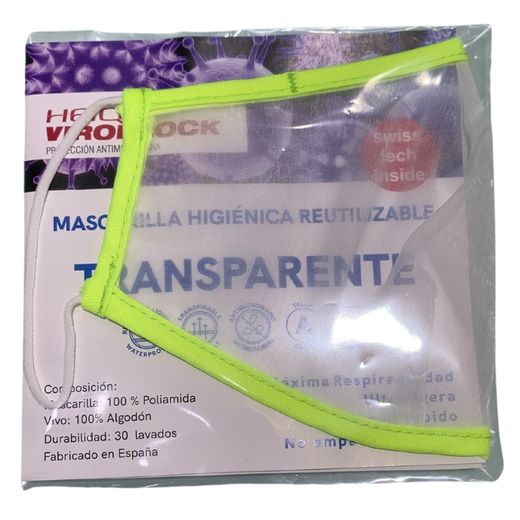 Transparente waschbare Maske für Erwachsene