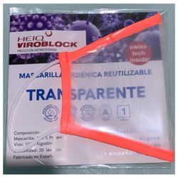 Transparente waschbare Maske für Erwachsene
