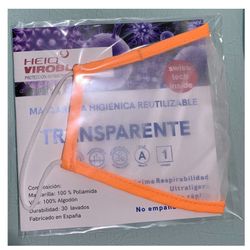 Transparente waschbare Maske für Erwachsene
