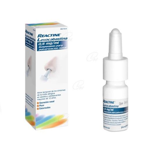 Reactine Levocabastina 0,5mg/Ml Suspension Para Pulverizacion Nasal, 1 Envase Pulverizador De 10 Ml