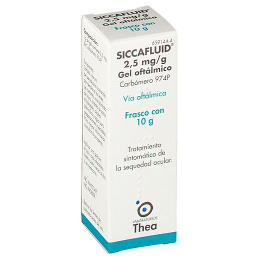 Siccafluid 2,5 Mg/G Gel Oftalmico, 1 Tubo De 10 G