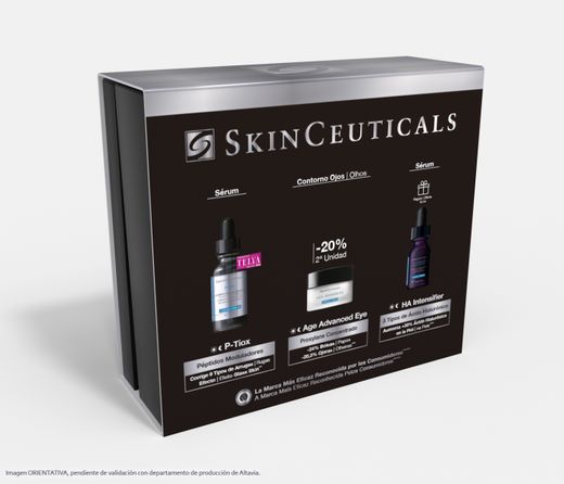 SkinCeuticals PACK Arrugas y Glass Skin (P-Tiox 30ml + Age Advanced Eye 15ml)