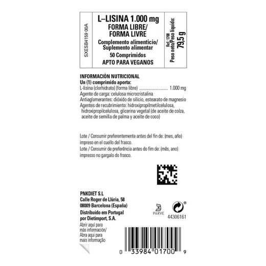 Solgar L-Lysine 1000 Mg 50 Comp