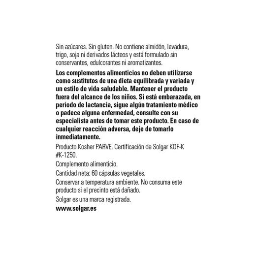 Solgar Resveratrol 100 mg 60 Cápsulas
