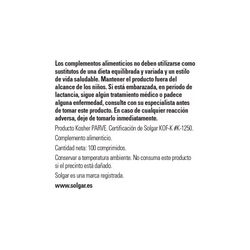 Solgar Vitamina B1 500 mg 100 comprimidos