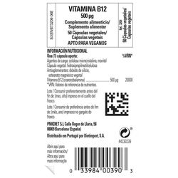 Solgar Vitamina B12 500 μg 50 cápsulas vegetales