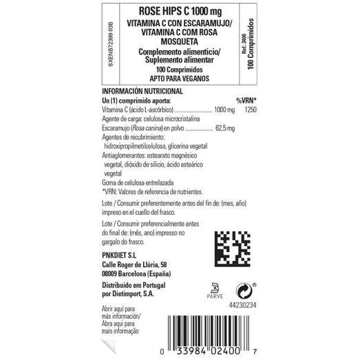 Solgar Vitamina C 1000 mg con Escaramujo 100 comprimidos
