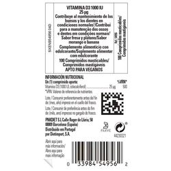 Solgar Vitamina D3 1000 IU 25 μg - 100 comprimidos