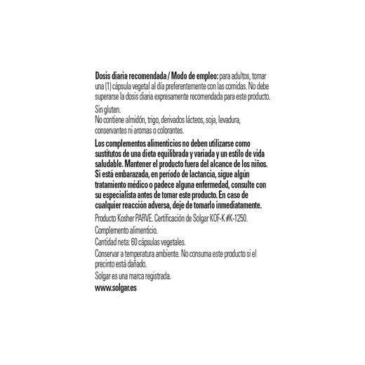 Solgar Vitamina D3 4000 UI 60 Capsulas