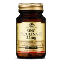 Solgar Zinc Picolinate 22 Mg 100 Comprimés