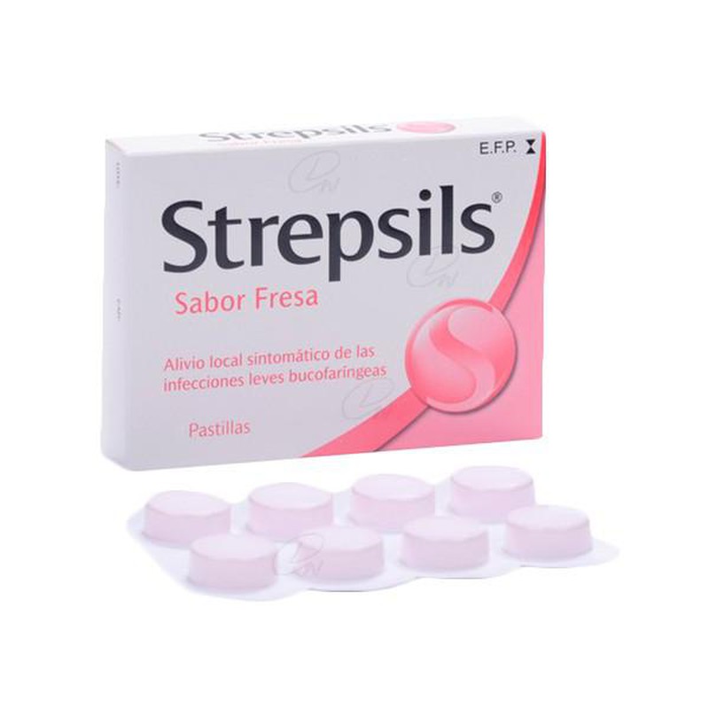 Strepsils 24 pastillas para chupar sabor Fresa