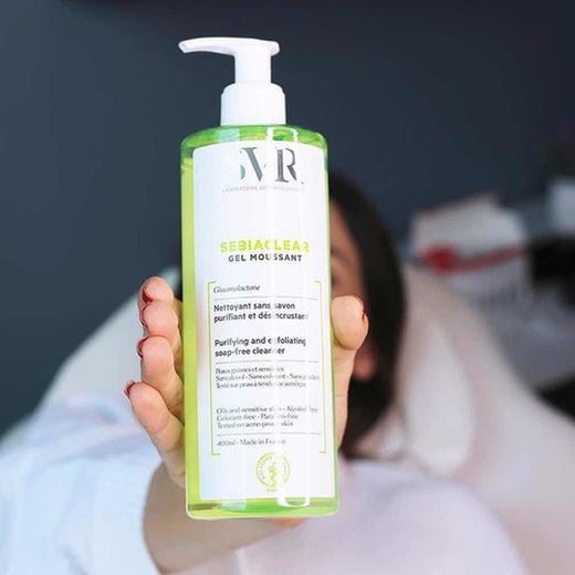 Svr Sebiaclear Gel Moussant 400 Ml. Limpiador facial para pieles mixtas a grasa con acción purificante y desincrustante de poros