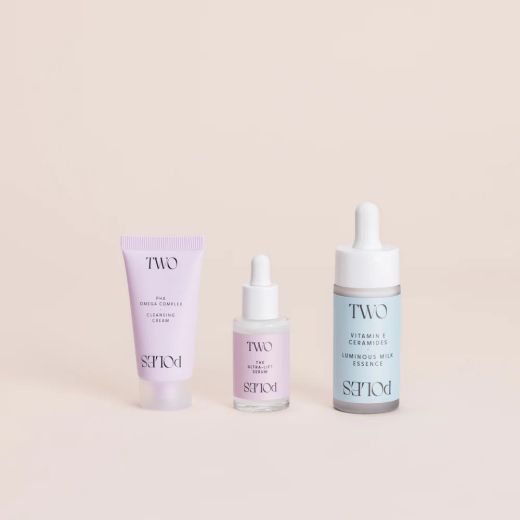 Two Poles Summer Set Neceser + minis Cleansing cream (15ml) + Ultra-Lift Serum (7ml) + Luminous Milk Essence (20ml)