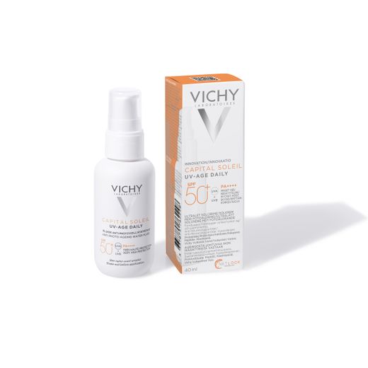 Vichy Solar Capital Soleil UV-Age Daily Water Fluid Antienvejecimiento SPF50+ 40ml