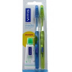 Vitis Dental Cepillo Medio Duplo
