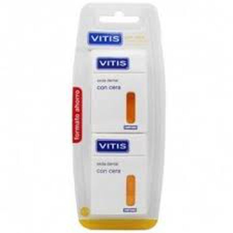 Vitis Dental Seda Con Cera 50 M Duplo 2u